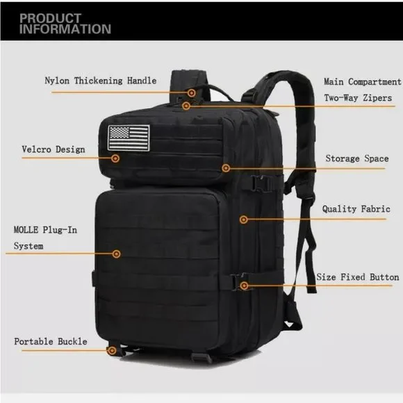 Military Tactical Backpack Large Molle System Hiking Backpacks Bags